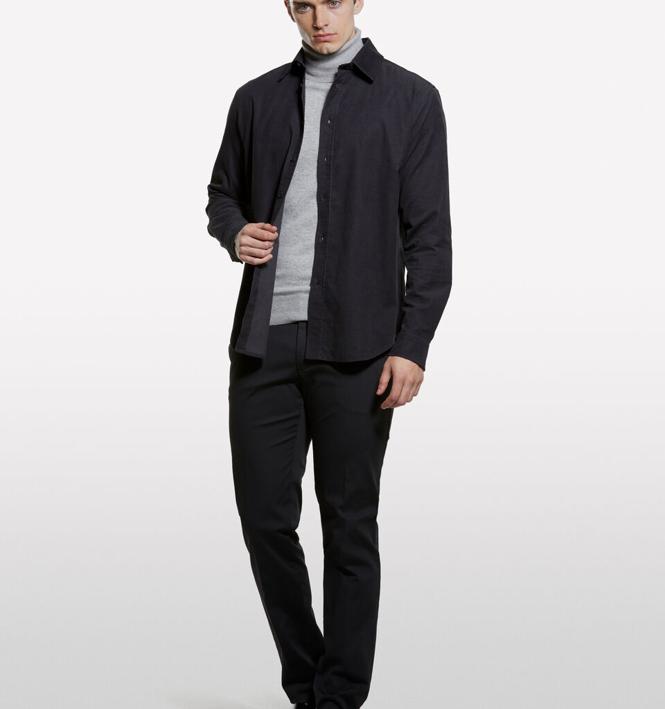 Dunkelgraues Cordhemd - regular hemden für herren - Dunkelgrau | Sisley image number 1